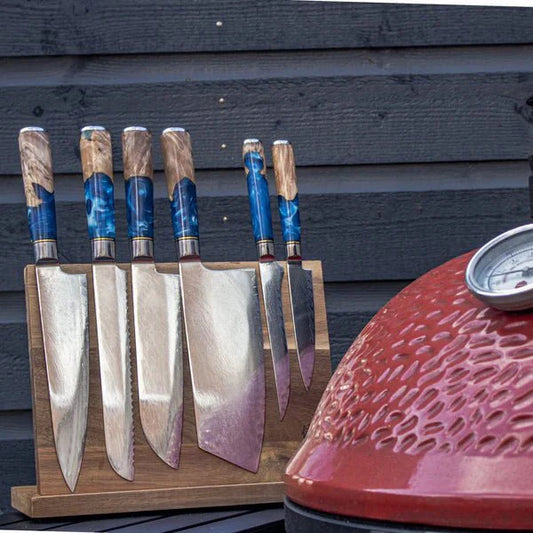 限定版日本製ダマスカスナイフセット – サファイアシリーズ6点セット